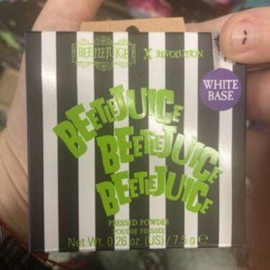 Beetlejuice X Revolution Pressed Powder White Base Makeup NEW